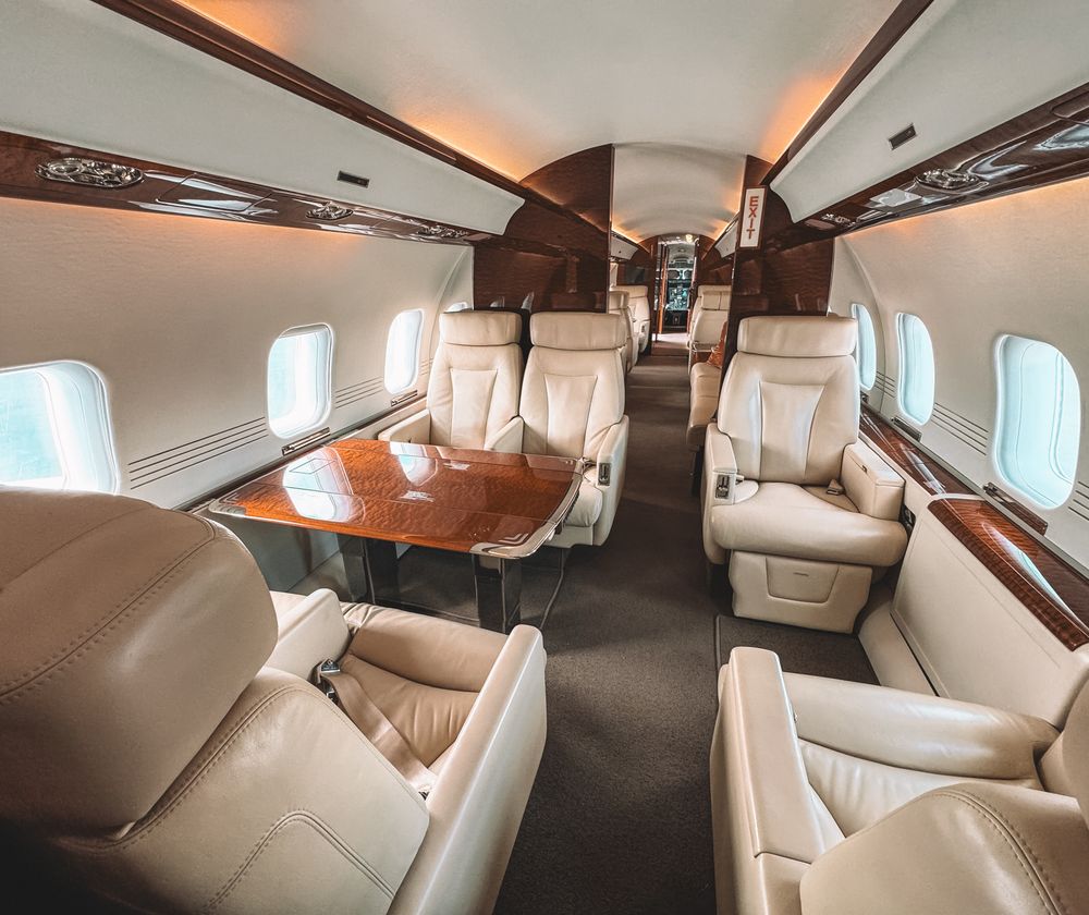 Private jet cabin